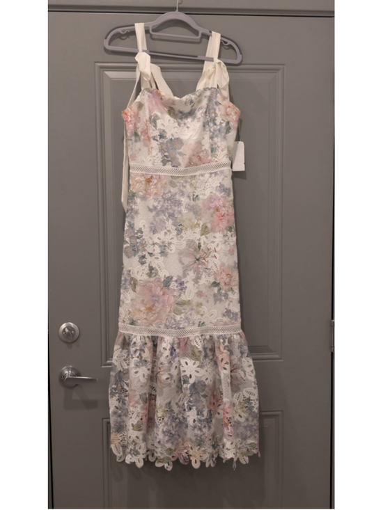 Arose Studio Dresses & Skirts - Arose Studio NWT Floral Lace Crochet Midi Maxi Dress White Pastel M $198